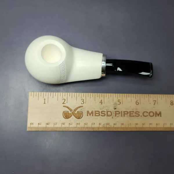 MBSD Meerschaum Silver Reverse Calabash Ukulele Block Meerschaum Pipe, New - Image 8