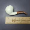 MBSD Meerschaum Deluxe Smooth Brandy Block Meerschaum Pipe, Briar-Mortise, New - Image 8