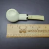 MBSD Meerschaum Silver Smooth Author Reverse Calabash Block Meerschaum Pipe, New - Image 8