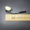 Falcon Chrome Dental w/ MBSD Meerschaum Rhodesian Block Meerschaum Bowl Pipe, New - Image 8