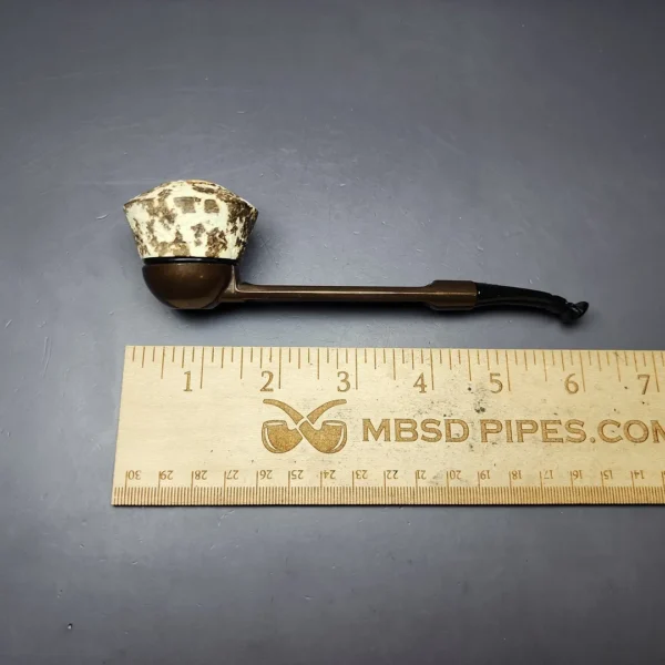 Falcon Extra Dental w/ MBSD Meerschaum Dublin Block Meerschaum Bowl Pipe, New - Image 8