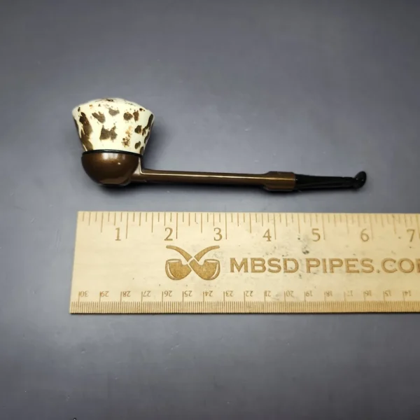 Falcon Extra Dental w/ MBSD Meerschaum Smooth Dublin Block Meerschaum Bowl Pipe, New - Image 8