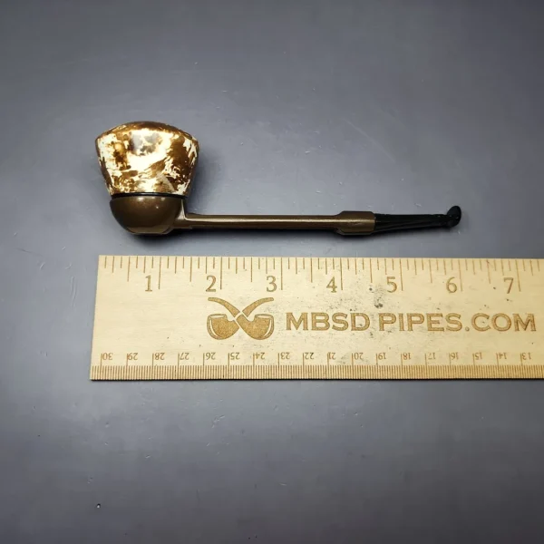 Falcon Extra Dental w/ MBSD Meerschaum Dublin Block Meerschaum Bowl Pipe, New - Image 8