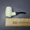 MBSD Meerschaum Silver Rustic Poker Reverse Calabash Block Meerschaum Pipe, New - Image 8