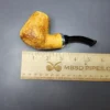 MBSD Meerschaum Silver Rustic Brandy Reverse Calabash Block Meerschaum Pipe, New - Image 8