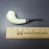 MBSD Meerschaum Silver Smooth Volcano Block Meerschaum Pipe, New - Image 8