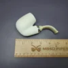 MBSD Meerschaum Silver Rusticated Oom Paul Reverse Calabash Block Meerschaum Pipe, New - Image 8