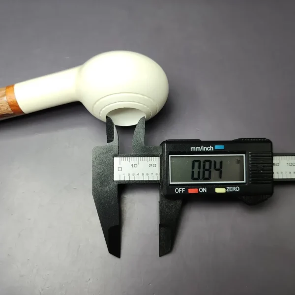 MBSD Meerschaum Deluxe Smooth Prince Block Meerschaum Pipe, Briar-Mortise, New - Image 9