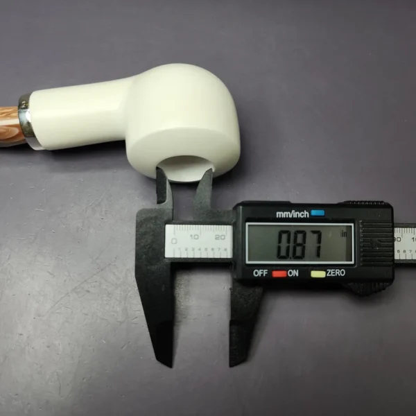 MBSD Meerschaum Silver Reverse Calabash Bullcap Block Meerschaum Pipe, New - Image 9