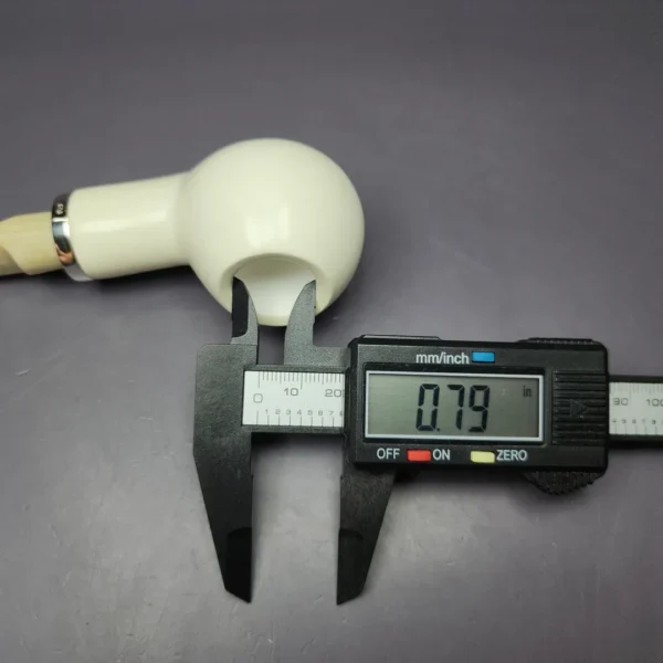 MBSD Meerschaum Silver Smooth Author Reverse Calabash Block Meerschaum Pipe, New - Image 9