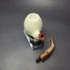 MBSD Meerschaum Deluxe Smooth Egg Block Meerschaum Pipe, Briar-Mortise, New - Image 10