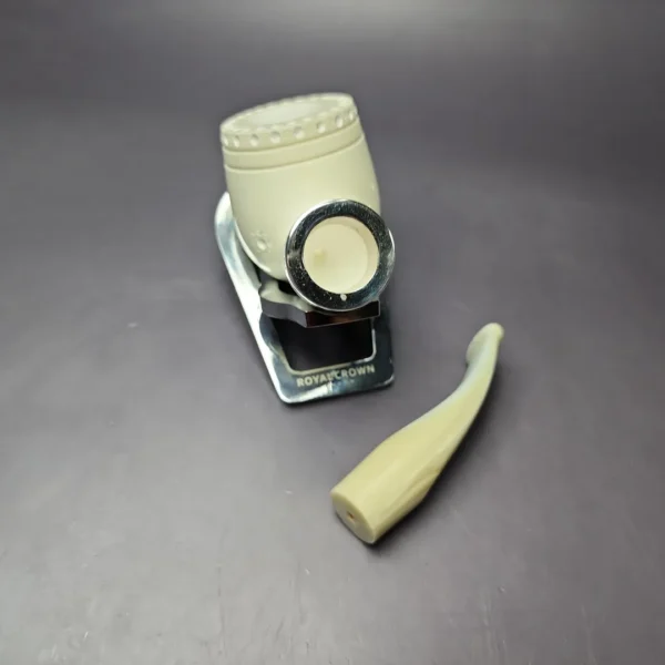 MBSD Meerschaum Silver Stubby Pot Reverse Calabash Block Meerschaum Pipe, New - Image 10