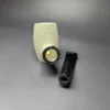 MBSD Meerschaum Silver Rustic Poker Reverse Calabash Block Meerschaum Pipe, New - Image 10