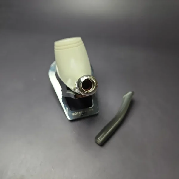 MBSD Meerschaum Silver Smooth Volcano Block Meerschaum Pipe, New - Image 10