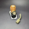 MBSD Meerschaum Silver Rustic Tankard Reverse Calabash Block Meerschaum Pipe, New - Image 10
