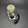 MBSD Meerschaum Silver Smooth Strawberry Reverse Calabash Block Meerschaum Pipe, New - Image 10