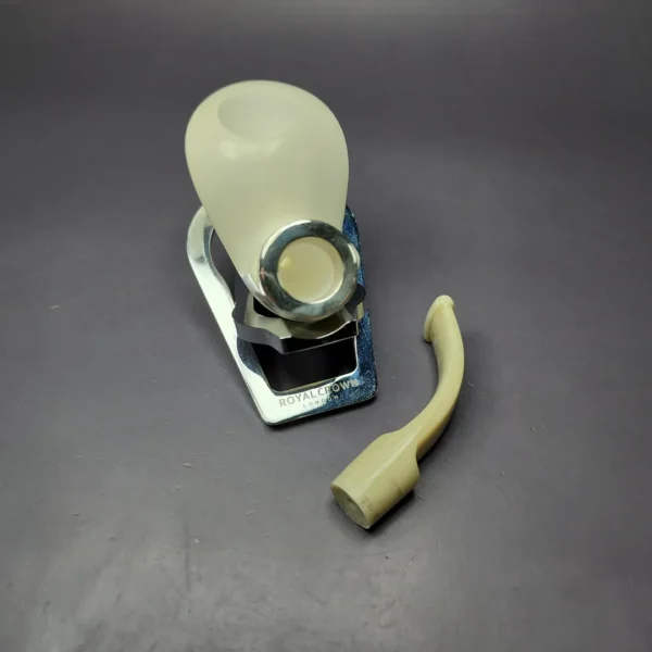 MBSD Meerschaum Silver Reverse Calabash Block Meerschaum Pipe, New - Image 11