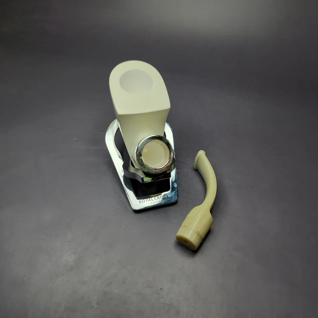 MBSD Meerschaum Silver Pickaxe Reverse Calabash Block Meerschaum Pipe, New - Image 11