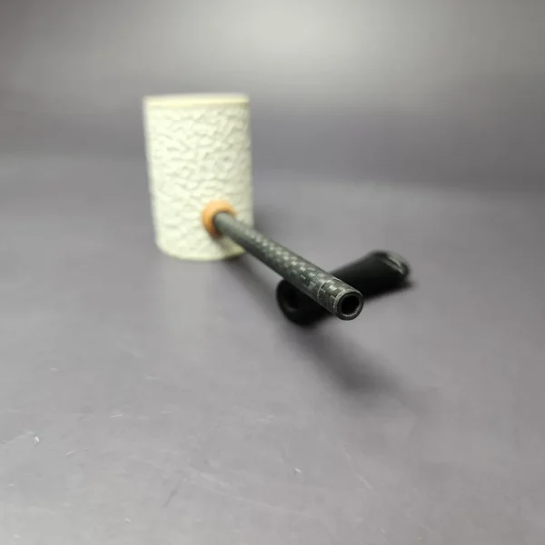MBSD Meerschaum Deluxe Rusticated Poker Block Meerschaum Pipe, New - Image 11