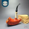 SU Pipes Smooth Pickaxe w/ Oxhorn Handmade Briar Pipe, New