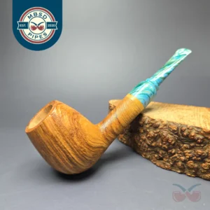 Papa Bear’s Pipes by Tim Beaumont Sandblasted Olivewood Brandy Handmade Pipe, New