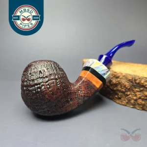 Papa Bear's Pipes by Tim Beaumont Sandblasted Apple w/ Mammoth Handmade Briar Pipe, New