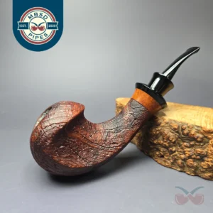 Papa Bear's Pipes by Tim Beaumont Sandblasted Wave Handmade Briar Pipe, New