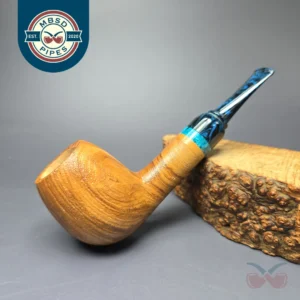 Papa Bear's Pipes by Tim Beaumont Sandblasted Olivewood Billiard Handmade Pipe, New