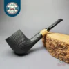 MBSD Briars by Piero Vitale Vintage Sandblasted Billiard w/Olivewood Briar Pipe, New