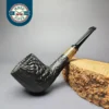 MBSD Briars by Piero Vitale Vintage Sandblasted Billiard w/ Zebrawood Briar Pipe, New