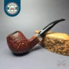 Mastro de Paja 2012 Sandblasted Apple w/ Silver Estate Briar Pipe, Italian Estates