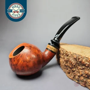 Nording Nosewarmer Smooth Cognac Apple w/ Palm Wood Estate Briar Pipe, Unsmoked