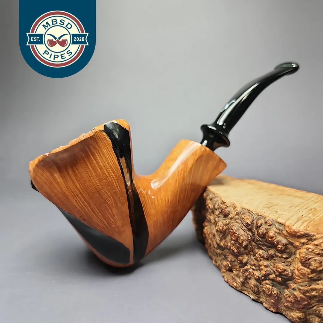 Nording Spiral Natural Smooth Freehand Estate Briar Pipe, Unsmoked