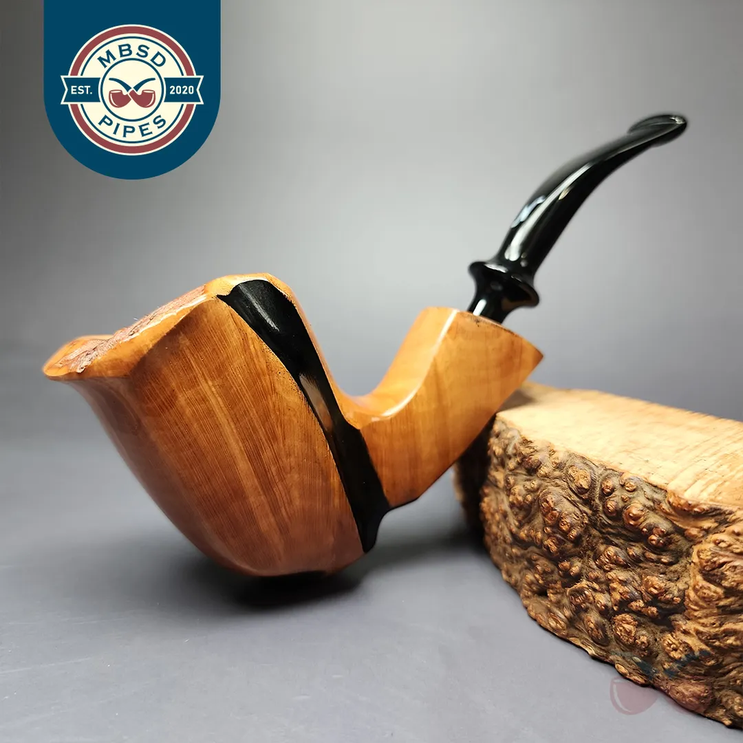 Nording Spiral Natural Smooth Freehand Estate Briar Pipe, Unsmoked
