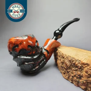 Nording Abstract Partially Rusticated Freehand Estate Briar Pipe, Unsmoked