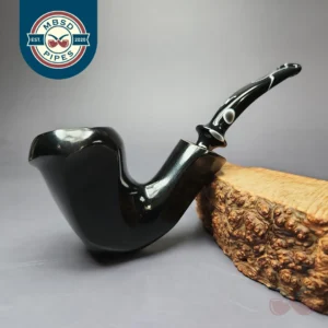 Nording Black Smooth Freehand Estate Briar Pipe, Unsmoked