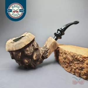 Nording Spruce Matte Partially Rusticated Freehand Estate Briar Pipe, Unsmoked