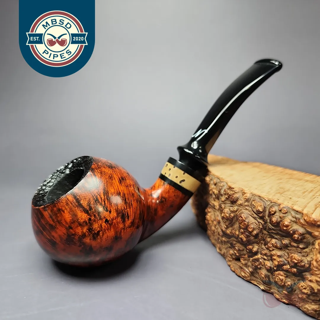 Nording Nosewarmer Smooth Cognac Apple w/ Jupati Estate Briar Pipe, Unsmoked
