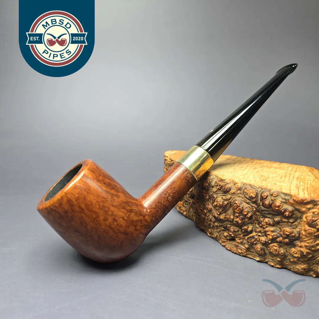 Dunhill 1968 Root Briar 263 w/ 9K Gold Billiard Estate Briar Pipe, English Estates