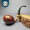 HS Studio Smooth Tomato w/ Bamboo & Boxwood Estate Briar Pipe, Unsmoked