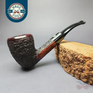 James Upshall Bark Group 6 Partially Rusticated Dublin Estate Briar Pipe, Unsmoked