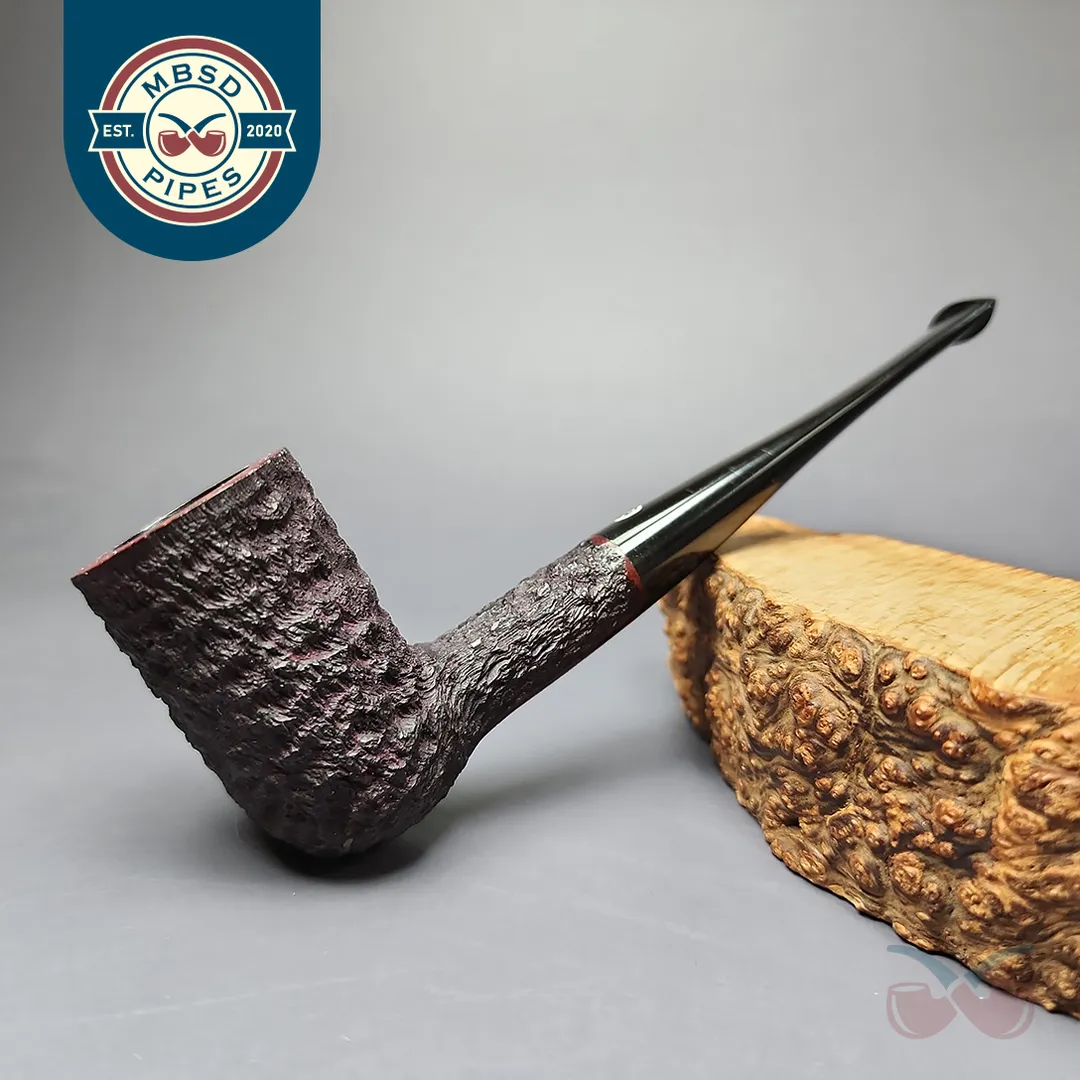 James Upshall Bark Group 6 Partially Rusticated "371" Dublin Estate Briar Pipe, Unsmoked