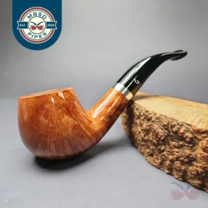 Giordano Lucca 3 Smooth Bent Apple w/Silver Estate Briar Pipe, Unsmoked, 9mm