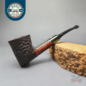 James Upshall Bark Group 6 Partially Rusticated Skater Estate Briar Pipe, Unsmoked