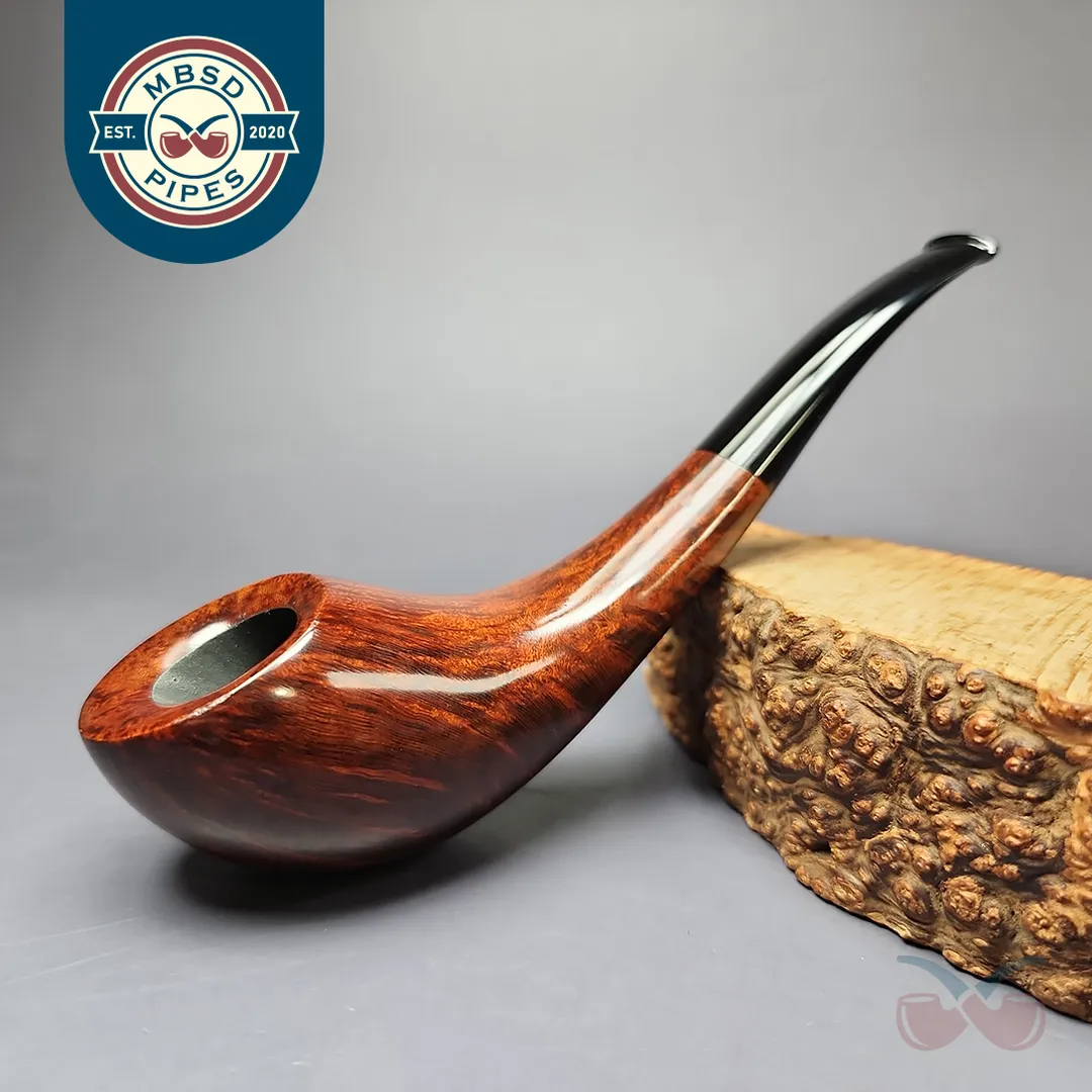 HS Studio Smooth "Gert Holbek" Polonius Horn Estate Briar Pipe, Unsmoked