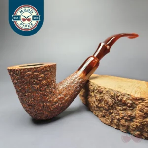 Castello Sea Rock S 49 Rusticated Calabash Estate Briar Pipe, Italian Estates