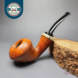 Sebastian Heck Partially Sandblasted Rhodesian w/ Mammoth Handmade Briar Pipe, New