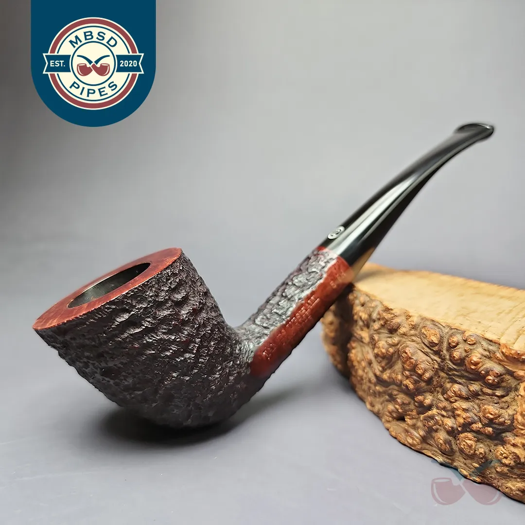 James Upshall Bark Group 5 Partially Rusticated Dublin Estate Briar Pipe, Unsmoked