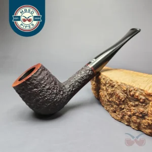 James Upshall Bark Group 5 Partially Rusticated Billiard Estate Briar Pipe, Unsmoked