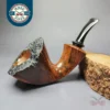 HS Studio Smooth Asymmetric Dublin w/ Reverse Calabash Estate Briar Pipe, Unsmoked